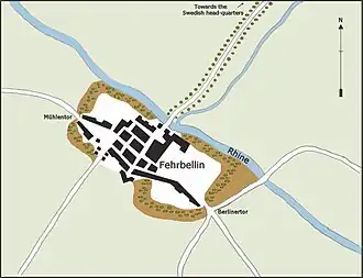 Схема сражения при Фербеллине (1758)