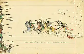 Резня у Сэнд-Крик, леджер шайенна Воющего Волка.