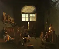 В мастерской Давида. Лувр.