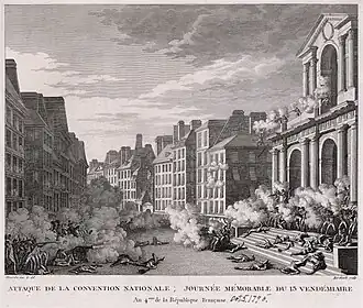 Памятный день 13 Вандемьера. Офорт Берто[фр.] по Жирарде