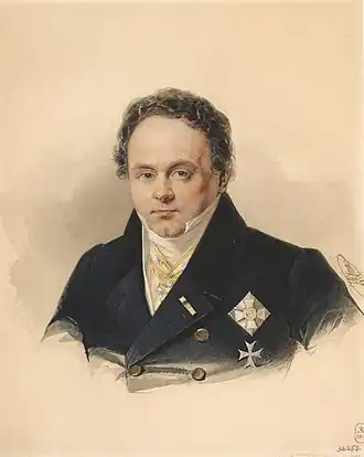 Портрет барона Августа фон Либермана со знаком и звездой ордена 2-го класса