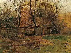 Сад художника Франца фон Ленбаха в Мюнхене осенью