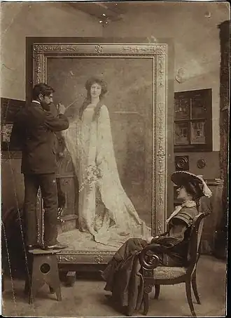 Огюст Леру в своей мастерской. 1903.