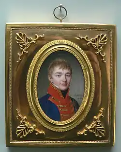 Кронпринц Людвиг Баварский. 1806. Эмаль, акварель. Баварский национальный музей, Альтштадт-Леэль