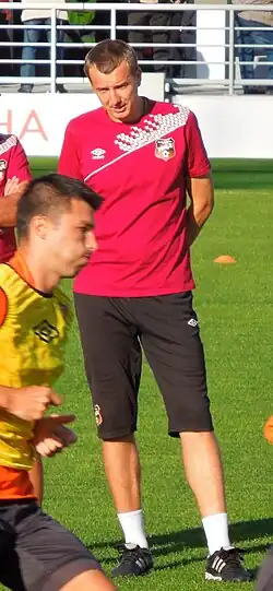 Евгений Аверьянов в 2015 году(на переднем плане — Владимир Хозин)