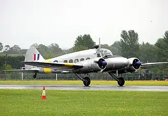 Avro Anson WD413 авиакомпании Air Atlantique Classic Flight на взлёте