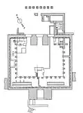 План этажа зала перистиля храма Аввам[англ.] в Марибе.