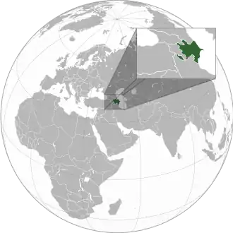 Азербайджан на карте мира