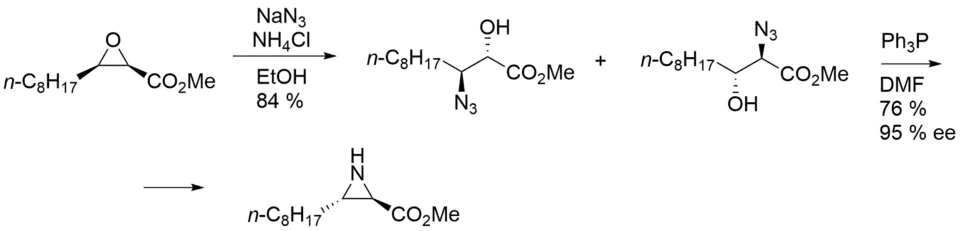 Aziridine-2-carboxylic acid synthesis