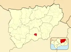 Расположение муниципалитета Бельмес-де-ла-Мораледа на карте провинции