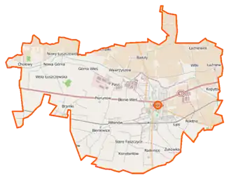 Блоне на карте