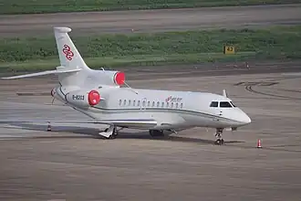 Корпоративный самолёт с логотипом Shenghong Group