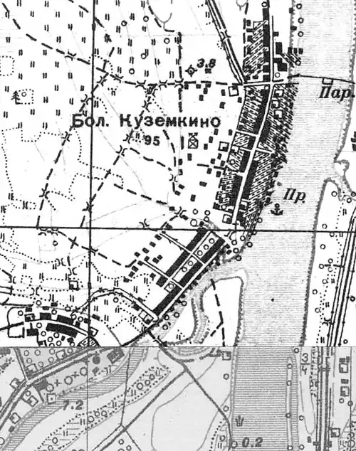 План деревни Большое Кузёмкино. 1930 год
