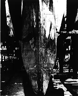 Вид на поврежденную носовую часть.