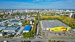 Вид на север от улицы Фронтовых бригад