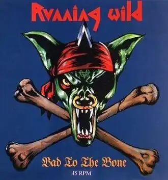 Обложка сингла Running Wild «Bad to the Bone» (1989)