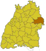 Восточный Альб на карте