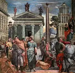 Б. Перуцци. Введение Марии в храм. Фреска. Капелла Ольджати