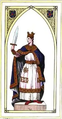 Бодуэн III.  Миниатюра XIX века.