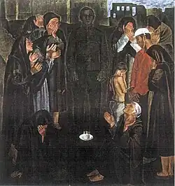 "Баллада о солдате - Воспоминание." Холст, масло, размер: 1,89 х 1,98 м. 1975.