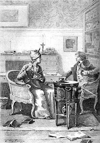 На улице Фуар. Иллюстрация Эдуара Таудуза для титульной страницы американского издания 1897 года.