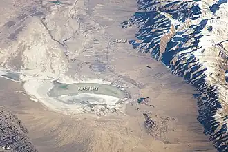 Вид на Баркёль с МКС 6 ноября 2013 года