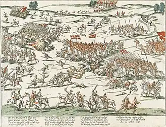 Битва при Кутра. Гравюра Франца Хогенберга