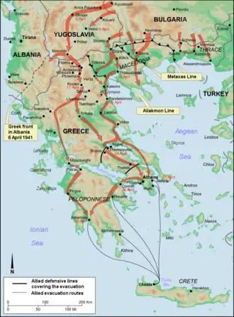 Наступление сил Оси и пути эвакуации на Крит