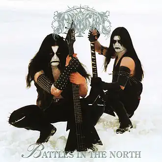 Обложка альбома Immortal «Battles in the North» (1995)