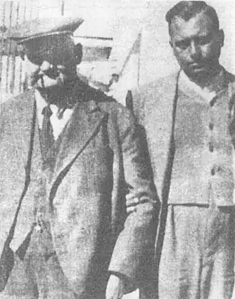 Г.А. Базенер (слева) с одним из сыновей, 1920-е, Персия