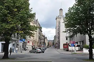 Вид от начала улицы