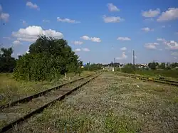 Станция Беково. Вид в сторону станции Вертуновская. 2012 год