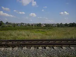 Станция Беково. Вид на посёлок. 2012 год