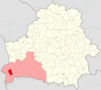 Жабинковский район на карте