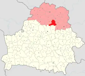 Чашникский район на карте