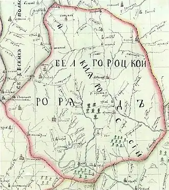 Белгородский разряд на карте