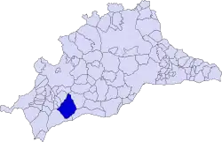 Расположение муниципалитета Бенаавис на карте провинции