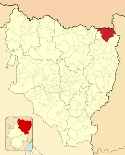 Расположение муниципалитета на карте провинции