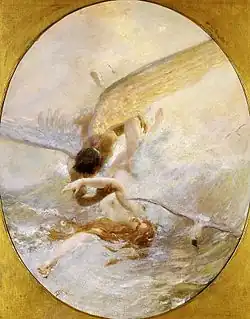 Поцелуй среди волн.