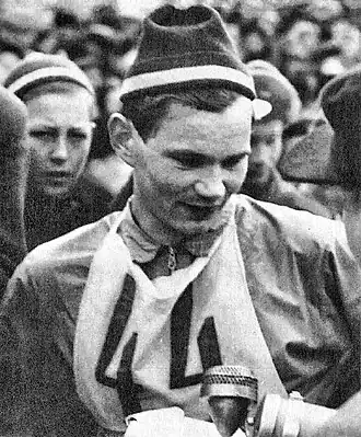 Олимпийский призер по лыжным гонкам Беньямин Ваннинен из волости Харлу. 1948 год.