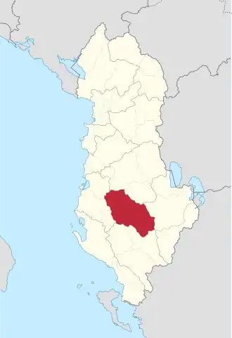 Берат на карте