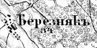Деревня Березняк на карте 1915 г.