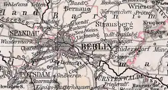 Берлин на карте