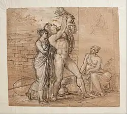 Бертель Торвальдсен.  Прощание Гектора с Андромахой (1804)