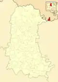 Расположение муниципалитета на карте провинции