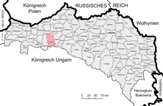 Округ Горлице на карте