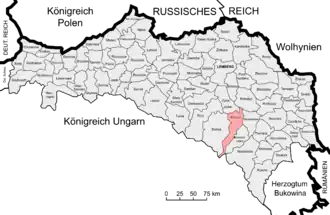 Округ Калуш на карте