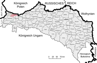 Округ Кракау на карте