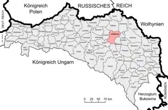 Округ Лемберг на карте