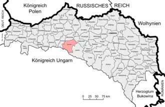 Округ Санок на карте